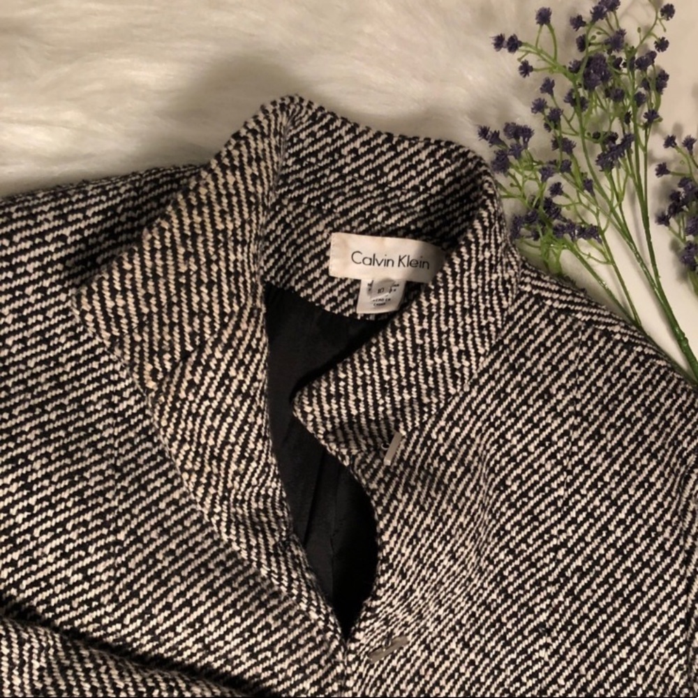 Tweed Black and White Calvin Klein Jacket